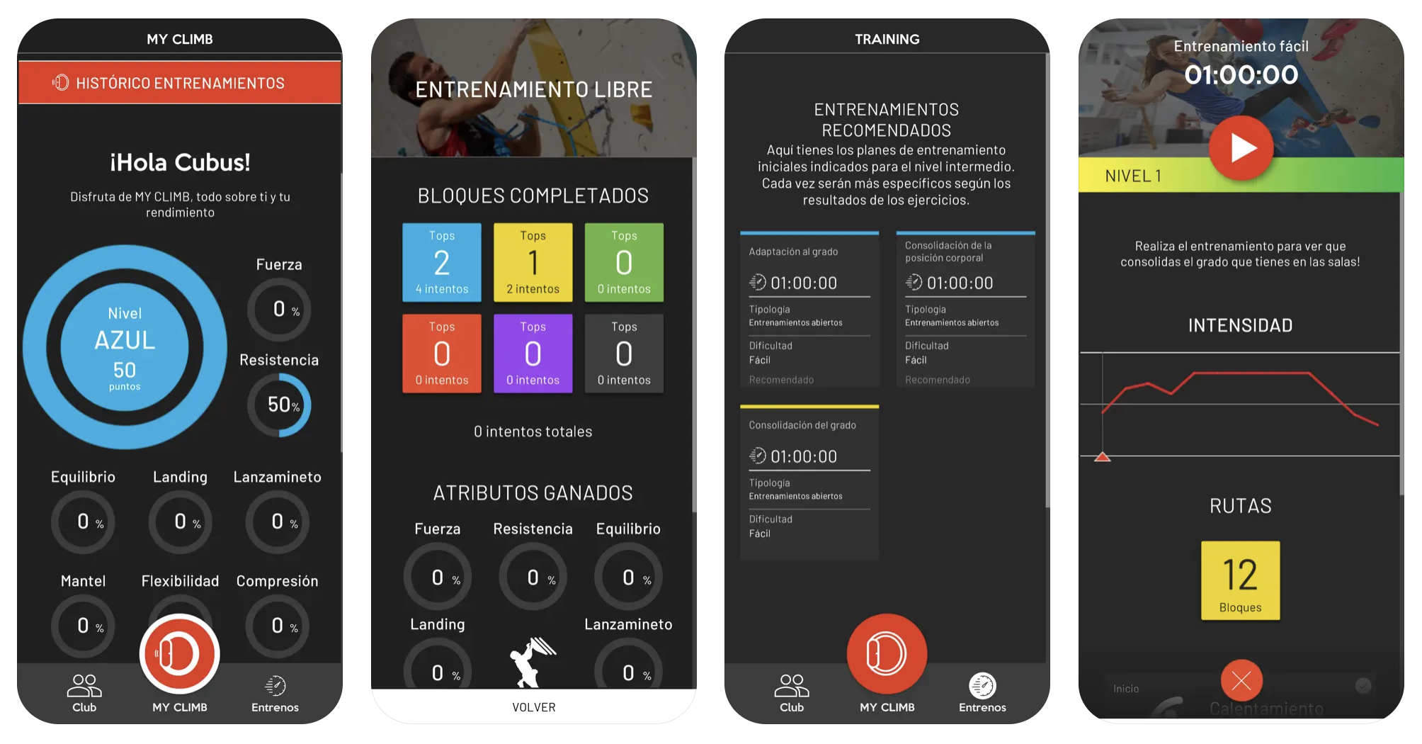 Climbtonic es una app de escalada gamificada creada por Cubus Games para Indoorwall.