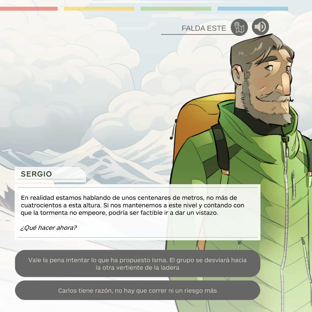 Subir tal vez bajar librojuego ilustracion alpinista 02