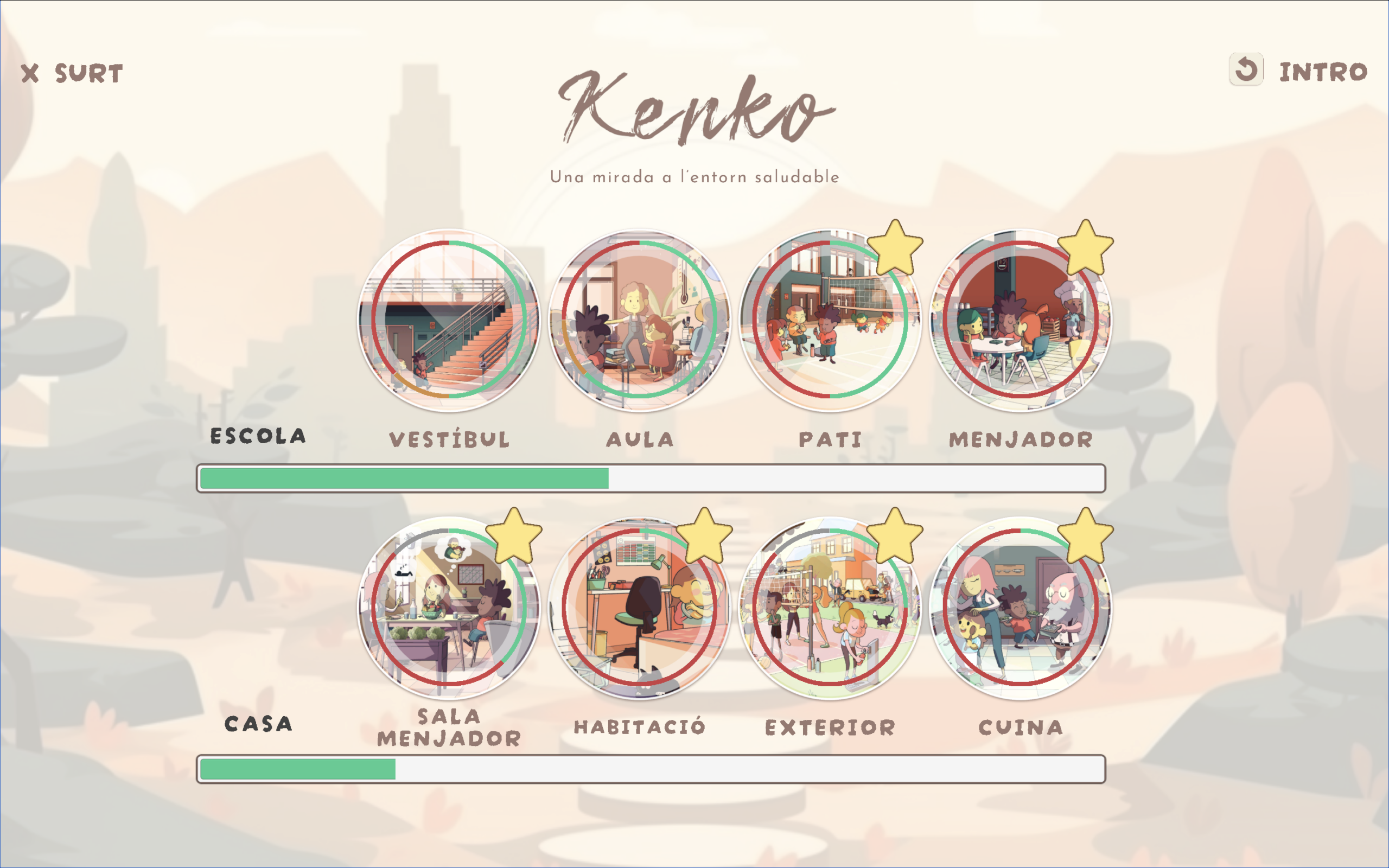 Visual de la interfície de Kenko